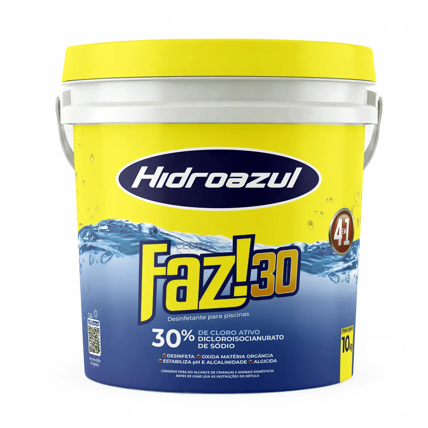 Cloro FAZ 30 Hidroazul para Piscina